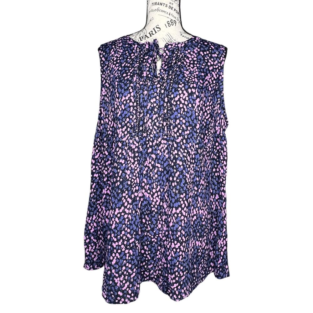 Daniel Rainn SIZE 1X Marielle Tassel Detail Blouse - Stitch Fix Keyhole Back Top